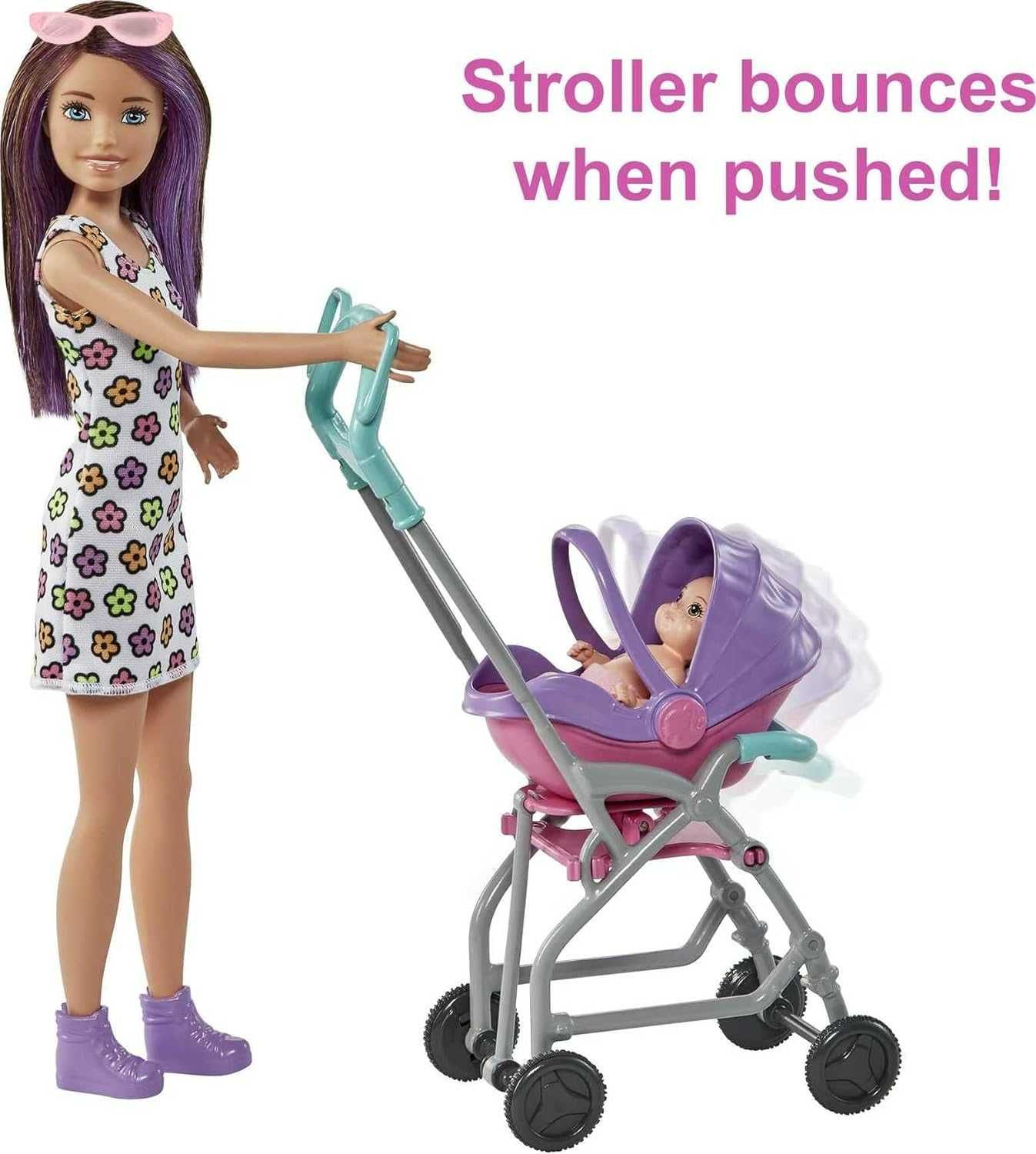 Лялька Барбі Скіппер Няня з коляскою та пупсом Barbie Skipper