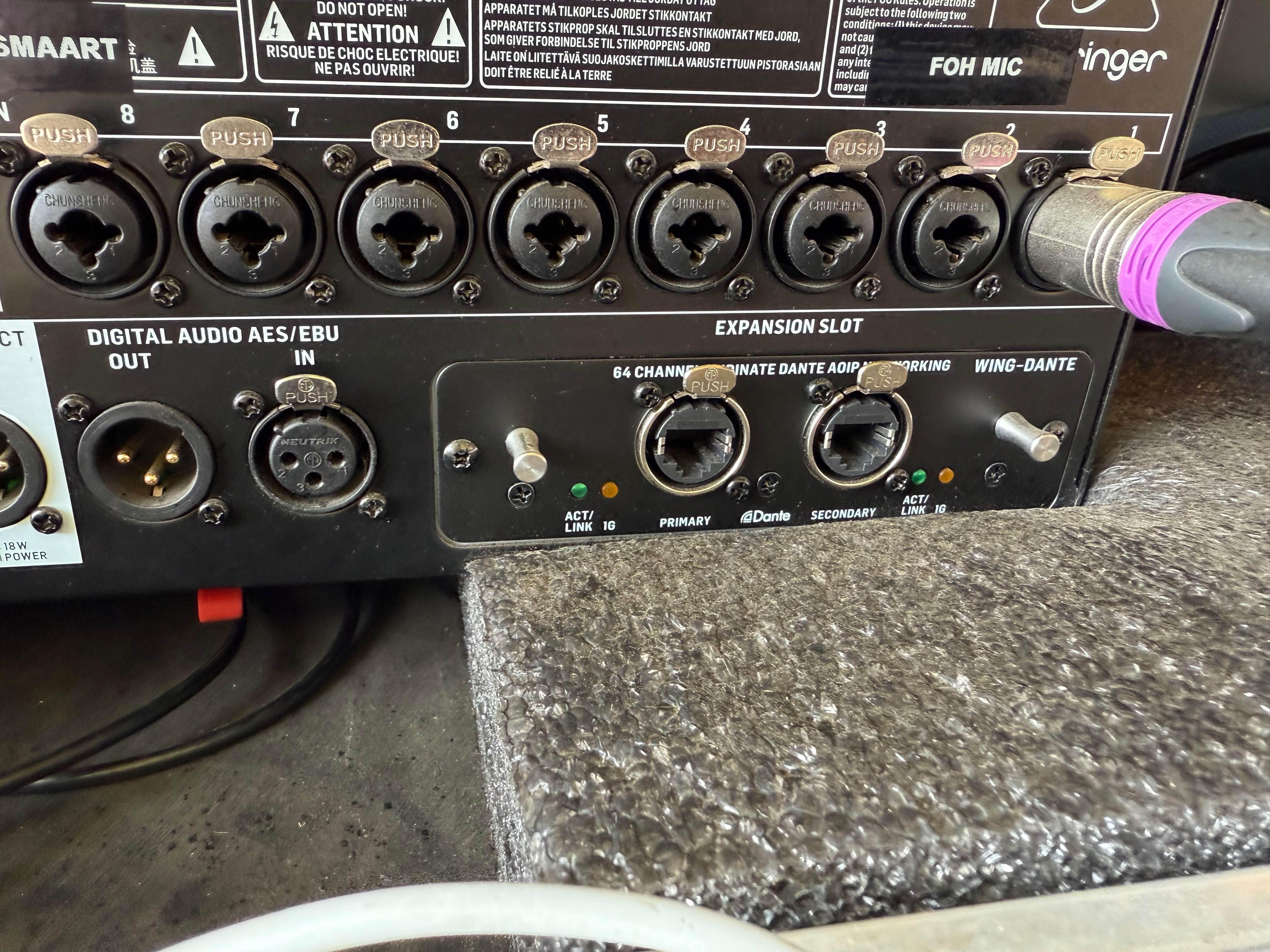 Dante Expansion Card for Behringer WING