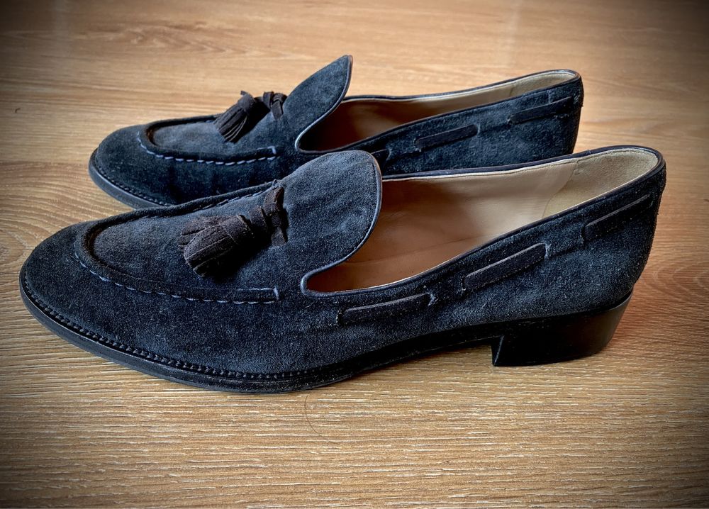 Loafersy FRATELLI ROSSETTI Made in Italy 40 CZARNE 27cm