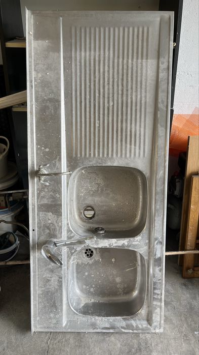 Zlew dwukomorowy stal nierdzewna stan bardzo dobry