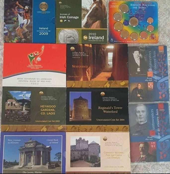 Moedas euro - BNC, FDC, BU - carteiras, sets, cartões