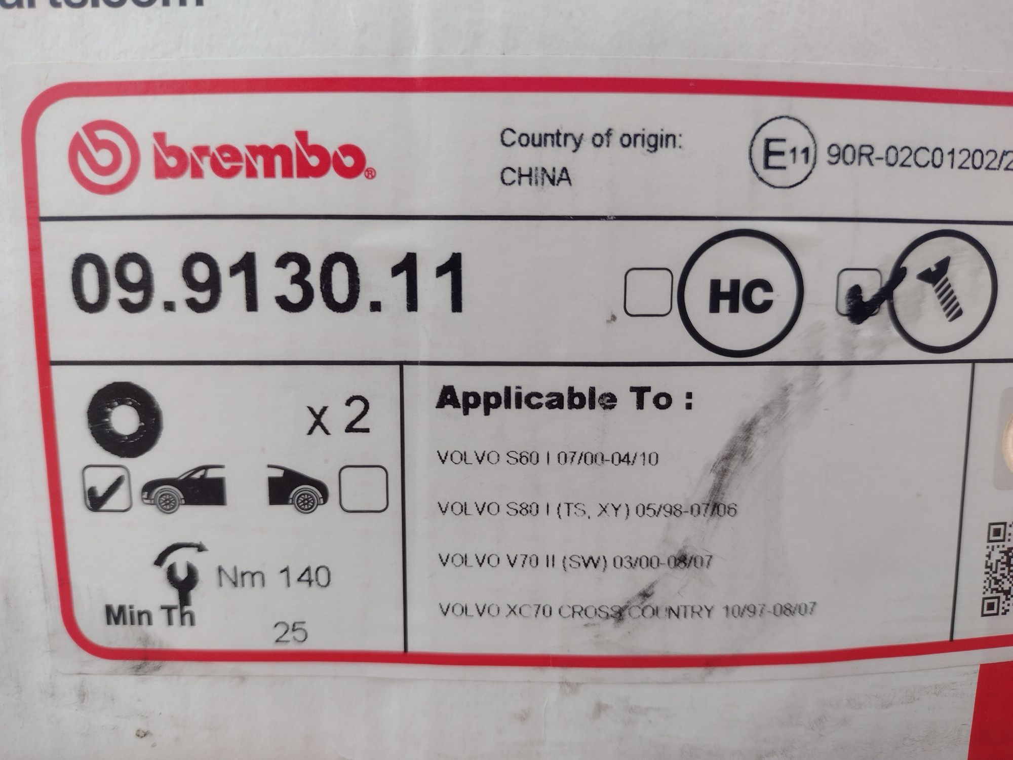 Discos Brembo Volvo