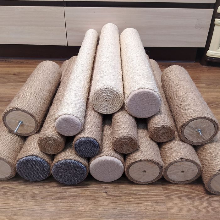 Джут/Сизаль стовпчики для кігтеточки діаметром 7/10 см.Когтеточка