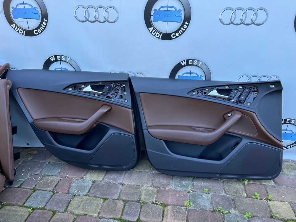 Audi A6 C7 Салон еклектро коричневий з пам’ятю Ауді а6 с7 салон седан