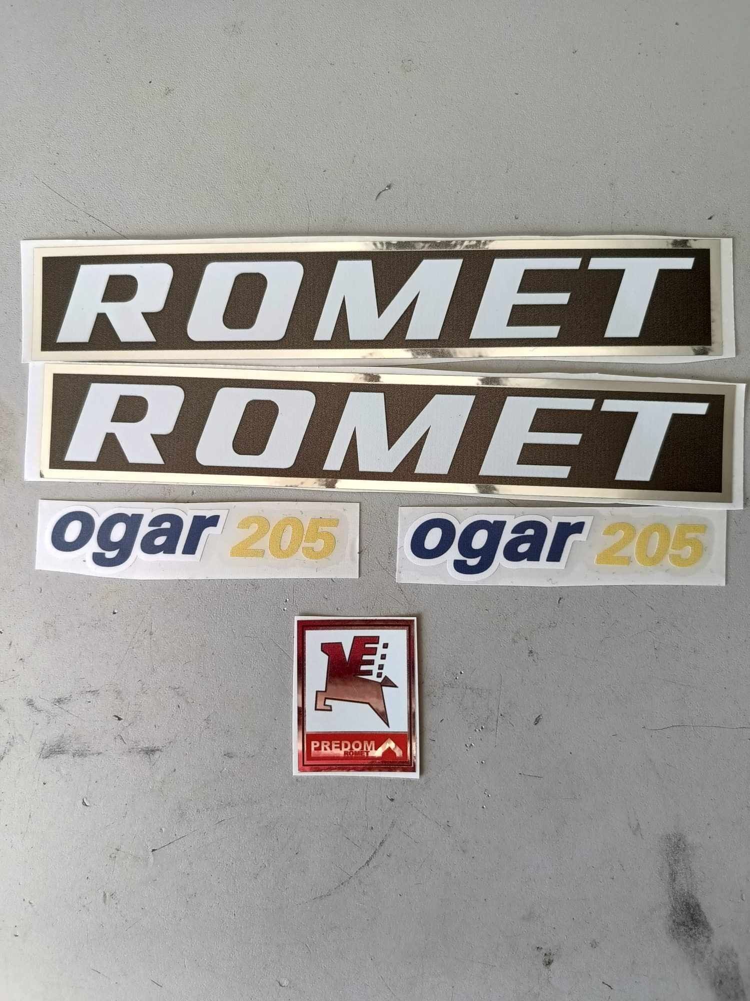 Romet ogar 205 kpl naklejek białe