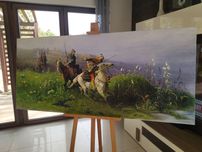 Obraz olejny 80 x 180 cm