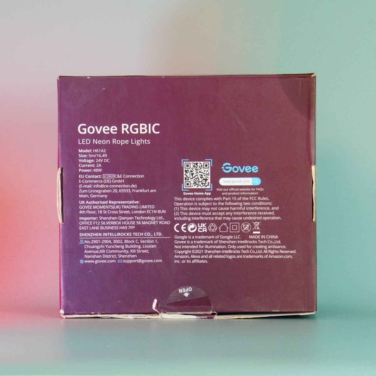 RGB підсвітка   Светодиодная лента Govee Neon 5 м с управлением из при