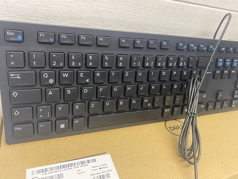 Клавіатура Dell KB216t1 — НОВА, оригінал, чорна (без кирилиці)