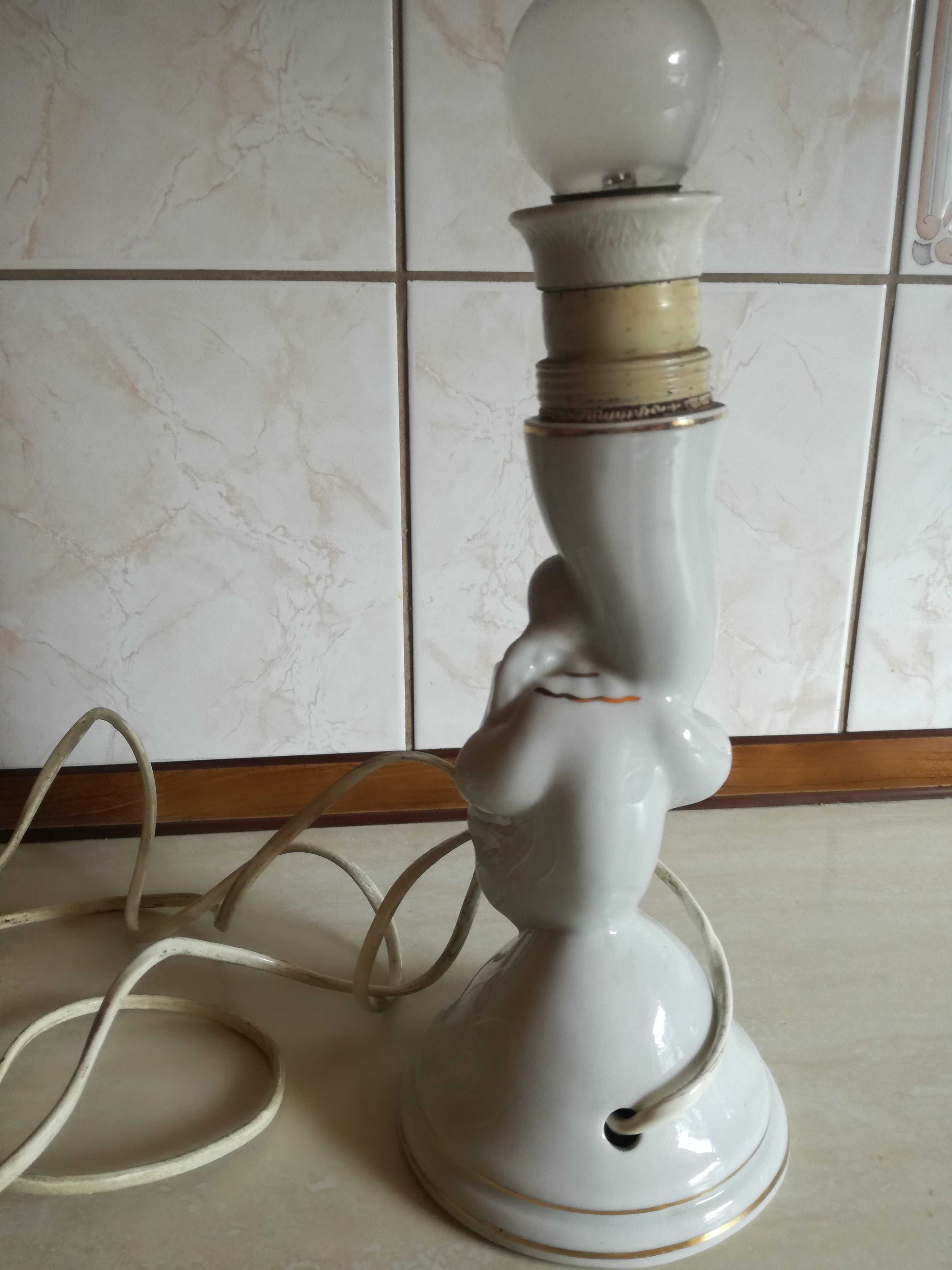 Nocna lampka Ćmielów róg obfitości. Piękna stara porcelana