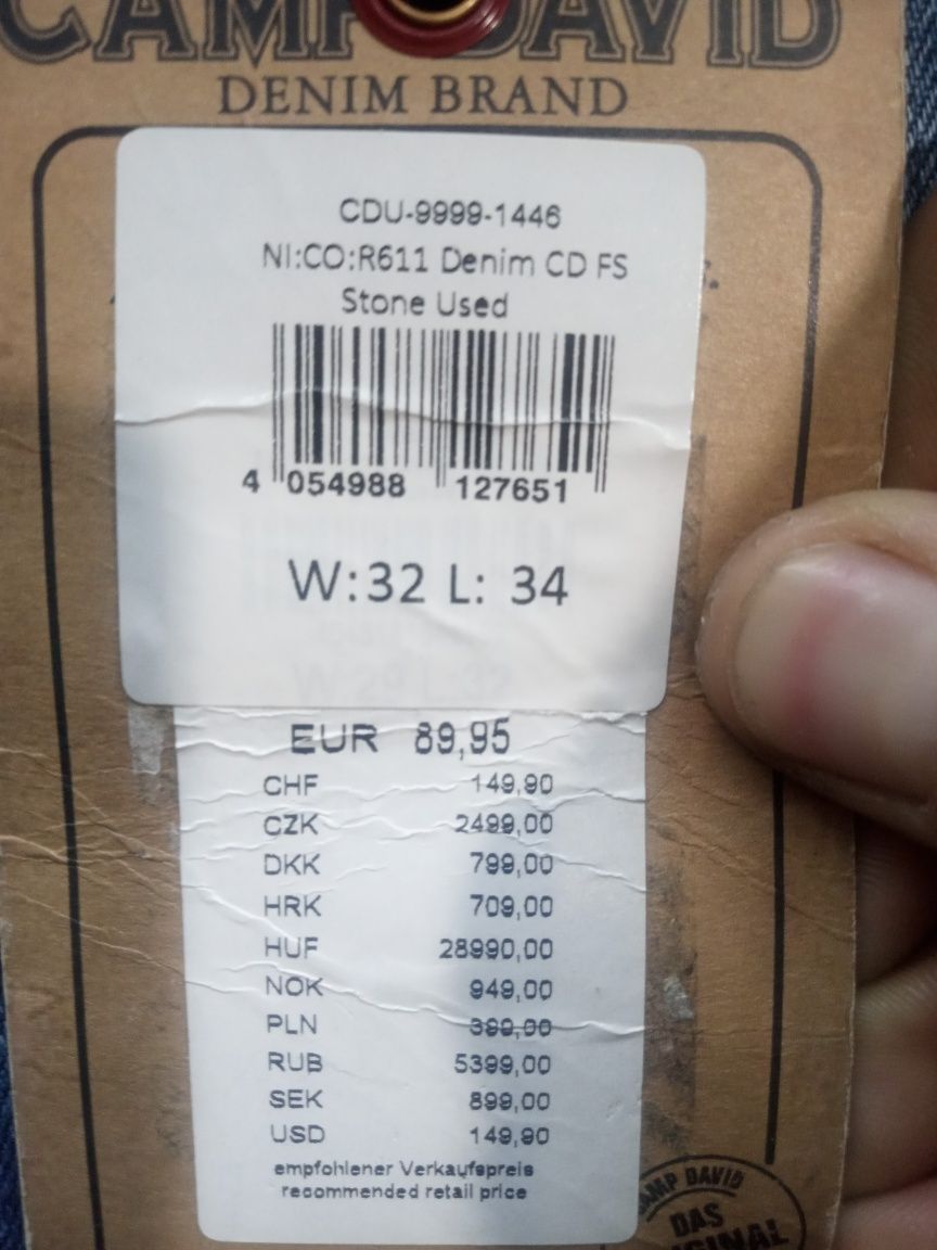 Spodnie Camp David c611roz W32 L34 i W32 L36 wyprzedaż magazynu