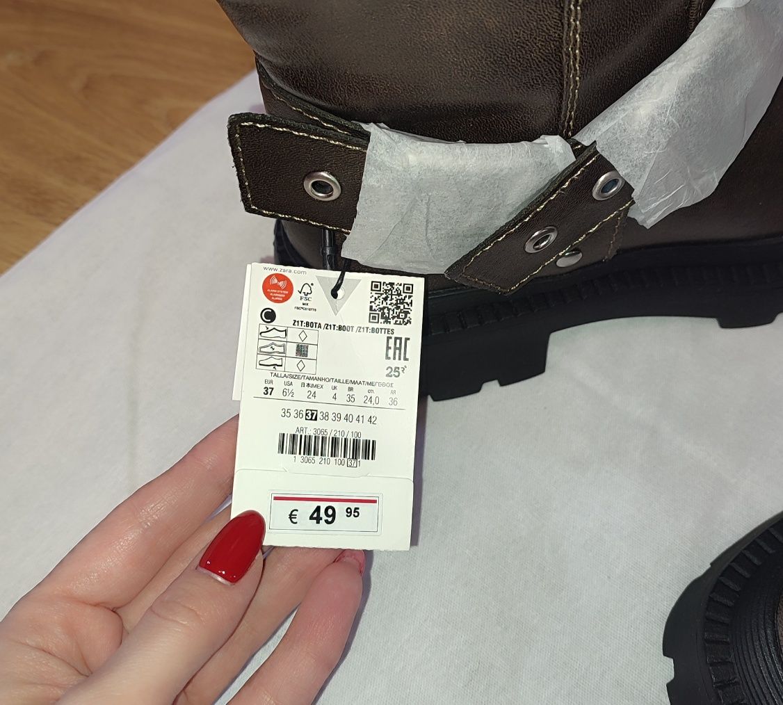 Сапоги Zara, розмір 37