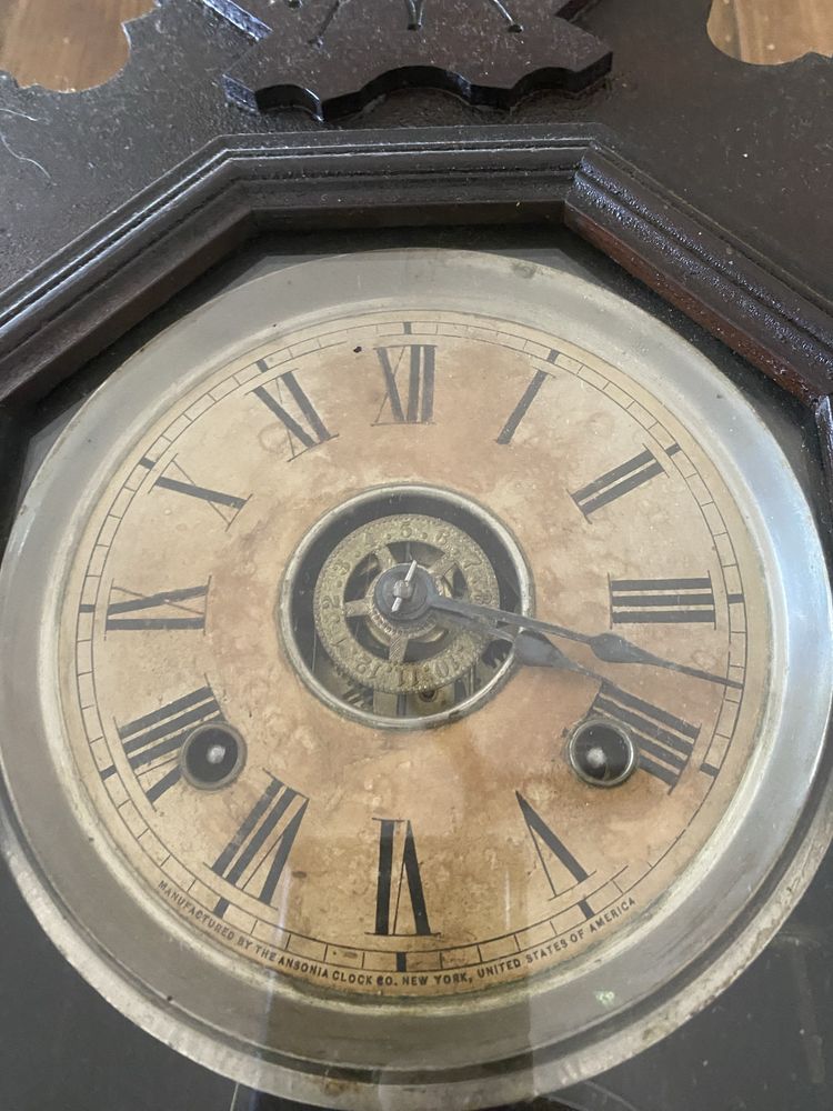 Relógio de parede Ansonia vintage