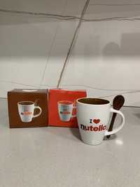 Caneca com colher merchandising da Nutella