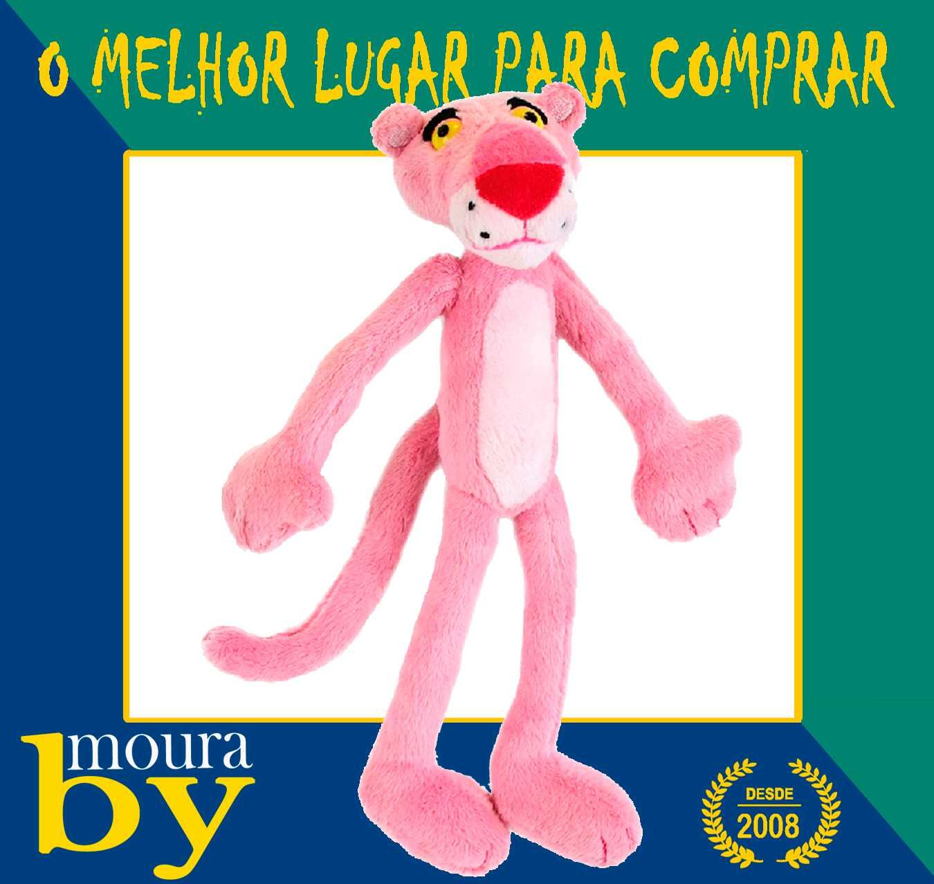 Pantera Cor de Rosa Peluche the pink panther Tv 40cm boneco