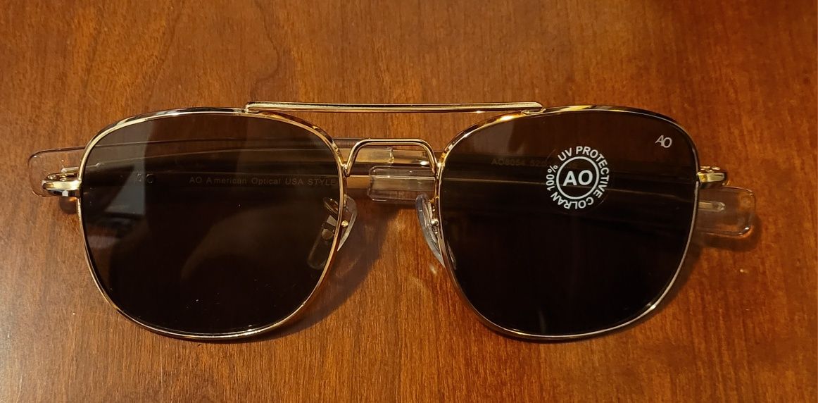 Óculos de aviação novos American Optics autenticos usados em TOPGUN
