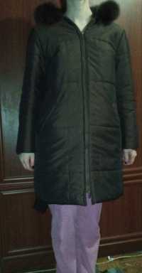 Продам коричневое зимнее женское пальто