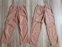 Cienkie bawełniane spodnie lato dla dziewczynek/bliźniaczek r 134/140