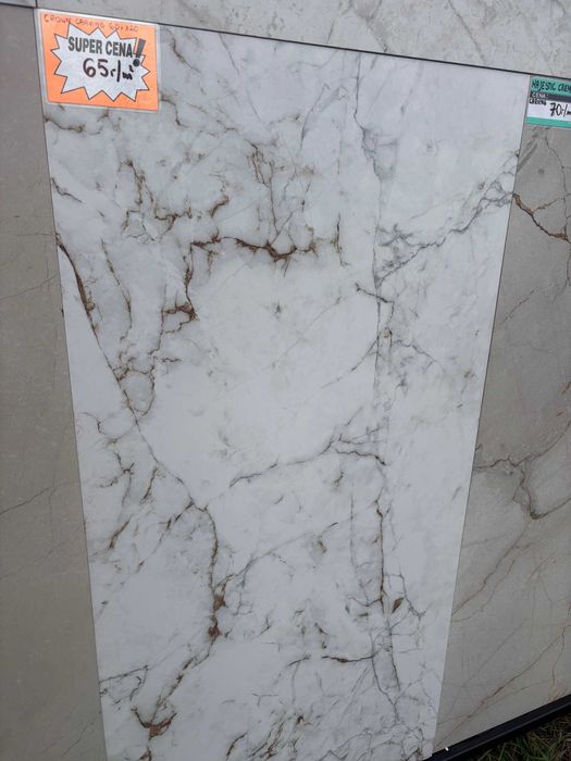 Płytki podłogowe 60x120 Carving Płytka ścienna białe z Marmurkiem gres