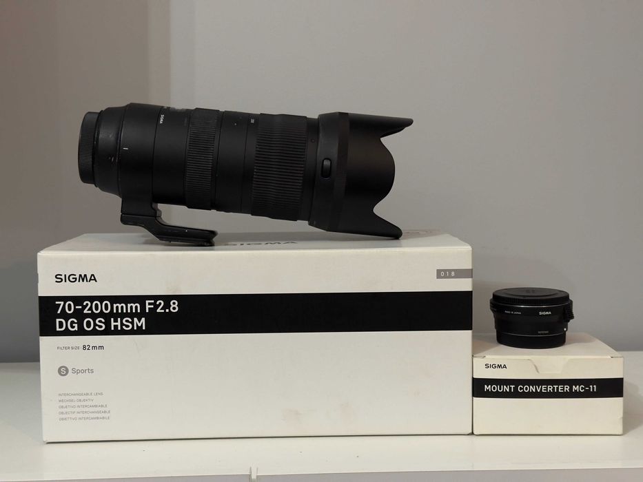 Sigma 70 200 f2.8 s canon EF + sigma mc-11 caonon EF-Sony FE