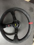 Volante OMP + cubo renault em alcantra
