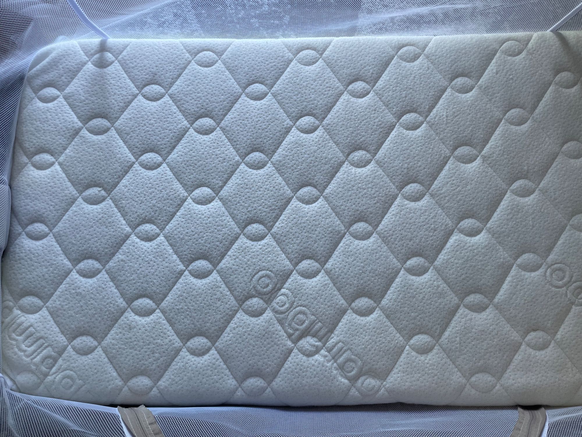 Łóżeczko dostawne MoMi SMART BED z niemal nowiutkim materacem