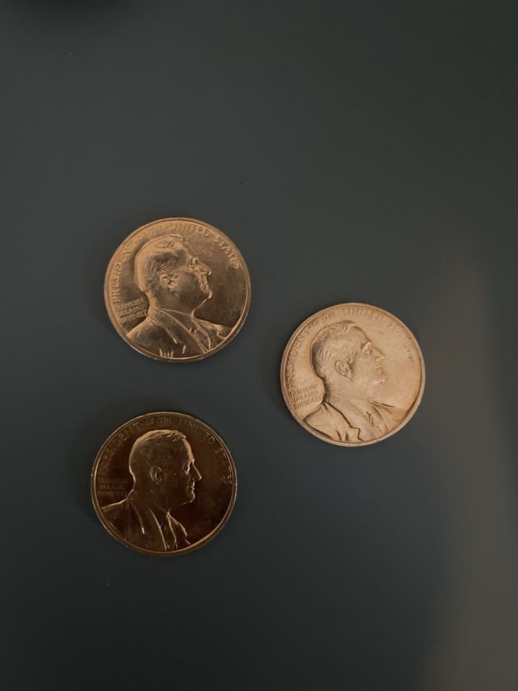 moedas comemorativas Franklin Roosevelt