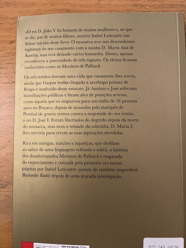 Livro : Meninos de Palhavã