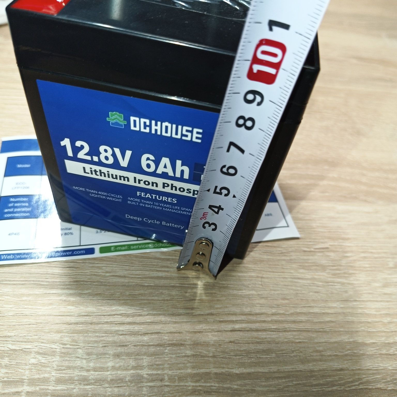 Акум. LiFePO4 DcHouse 12.8V 6Ah для ДБЖ, електроприв. з BMS 3000 цикл.