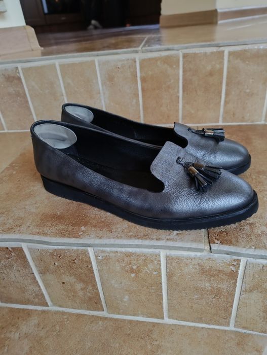 Buty 40 Wojas balerinki mokasyny espadryle skóra półbuty