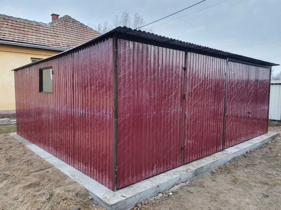 Garaż blaszany 6x5 RAL