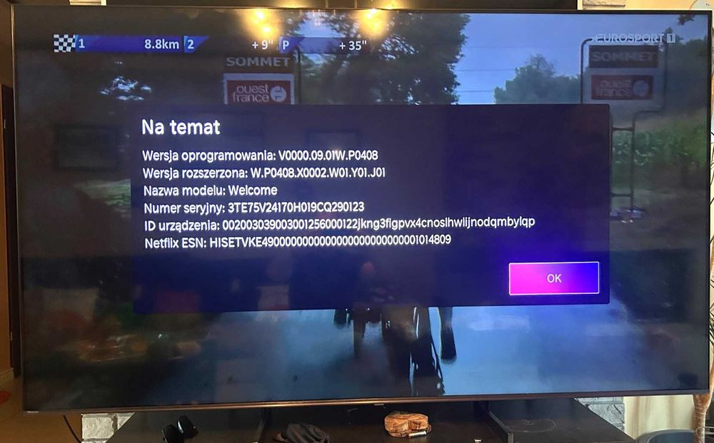 Telewizor HISENSE 75U6NQ 75" 4K Dolby Vision Atmos HDMI 2.1 Jak Nowy