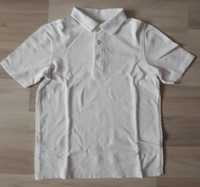 St.Bernard Koszulka bluzka polo z kołnierzykiem  biała 128-134cm