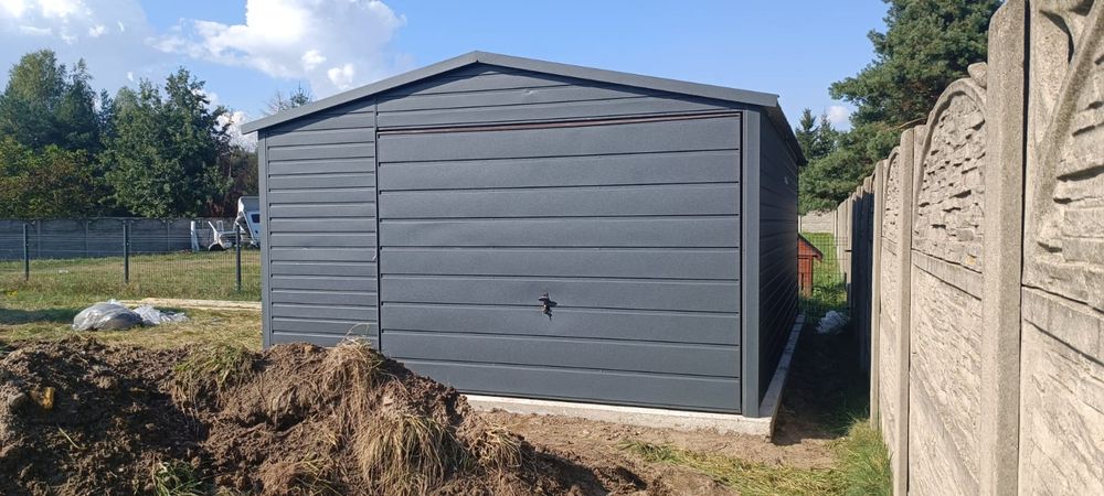 Garaz blaszak 16x6 brąz mat