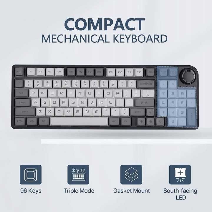 EPOMAKER TH96 96% ISO(UK) Layout Hot Swap Mechanical Gaming Keyboard