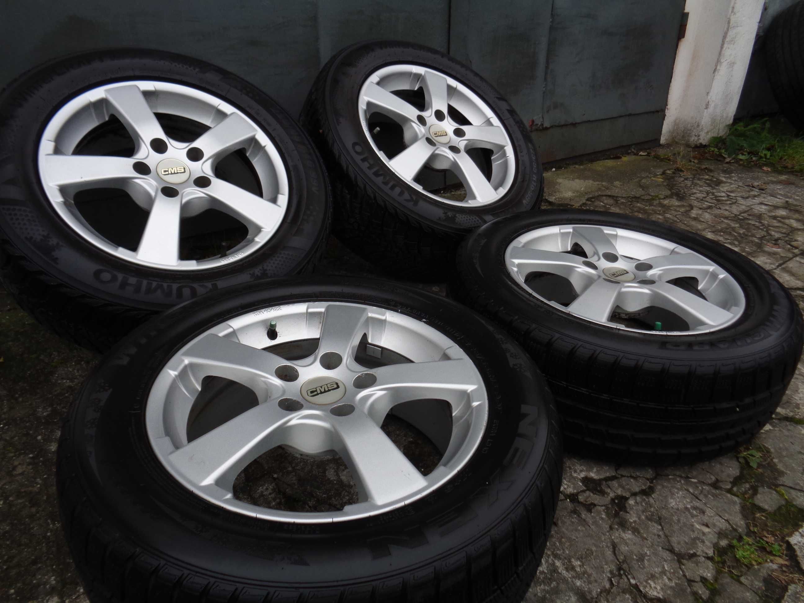 Alufelgi CMS 16 cali 5x112 VW, Audi, Seat, Skoda + opony zimowe 8mm