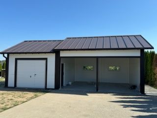 Hala magazyn garaż konstrukcja kratownica dźwigary słupy 8x12x4 laser