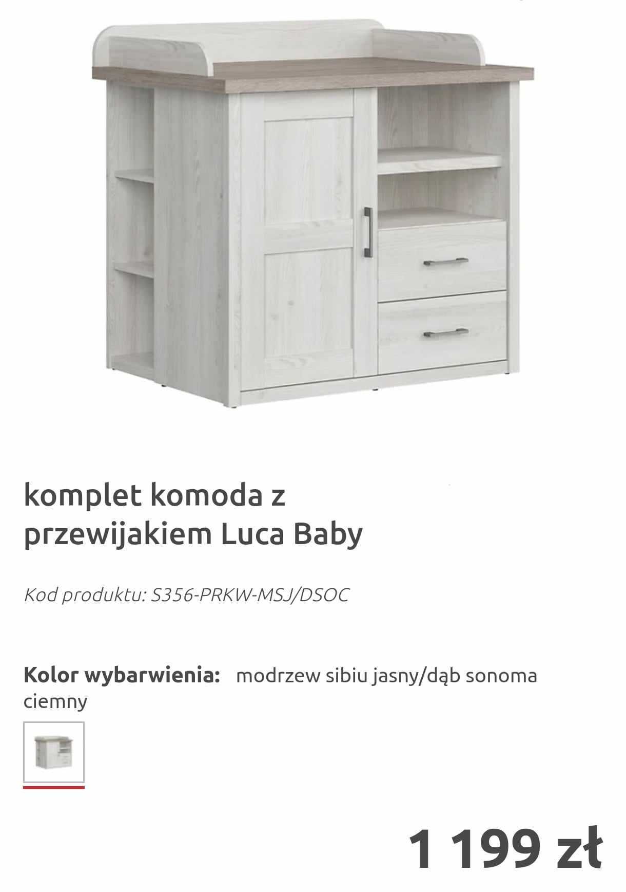 komoda dziecięca z przewijakiem BRW Luca Baby