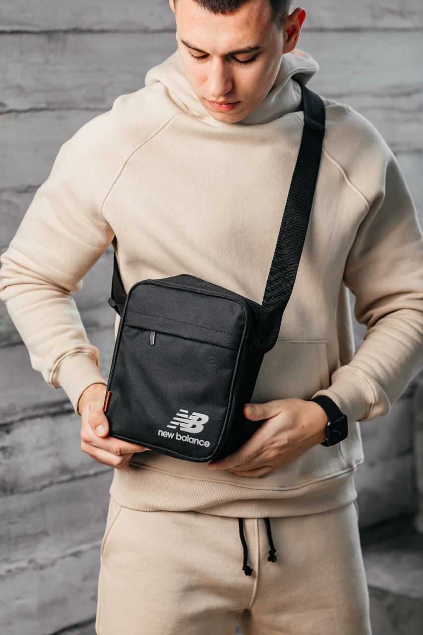 Повседневная мужская сумка через плечо New Balance, черная барсетка