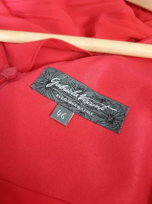 różowa malinowa długa sukienka maxi plisowana weselna plus size XXXL