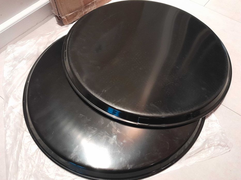 Dwie duże tace cateringowe 46 cm Relaxdays antypoślizgowe nowe outlet