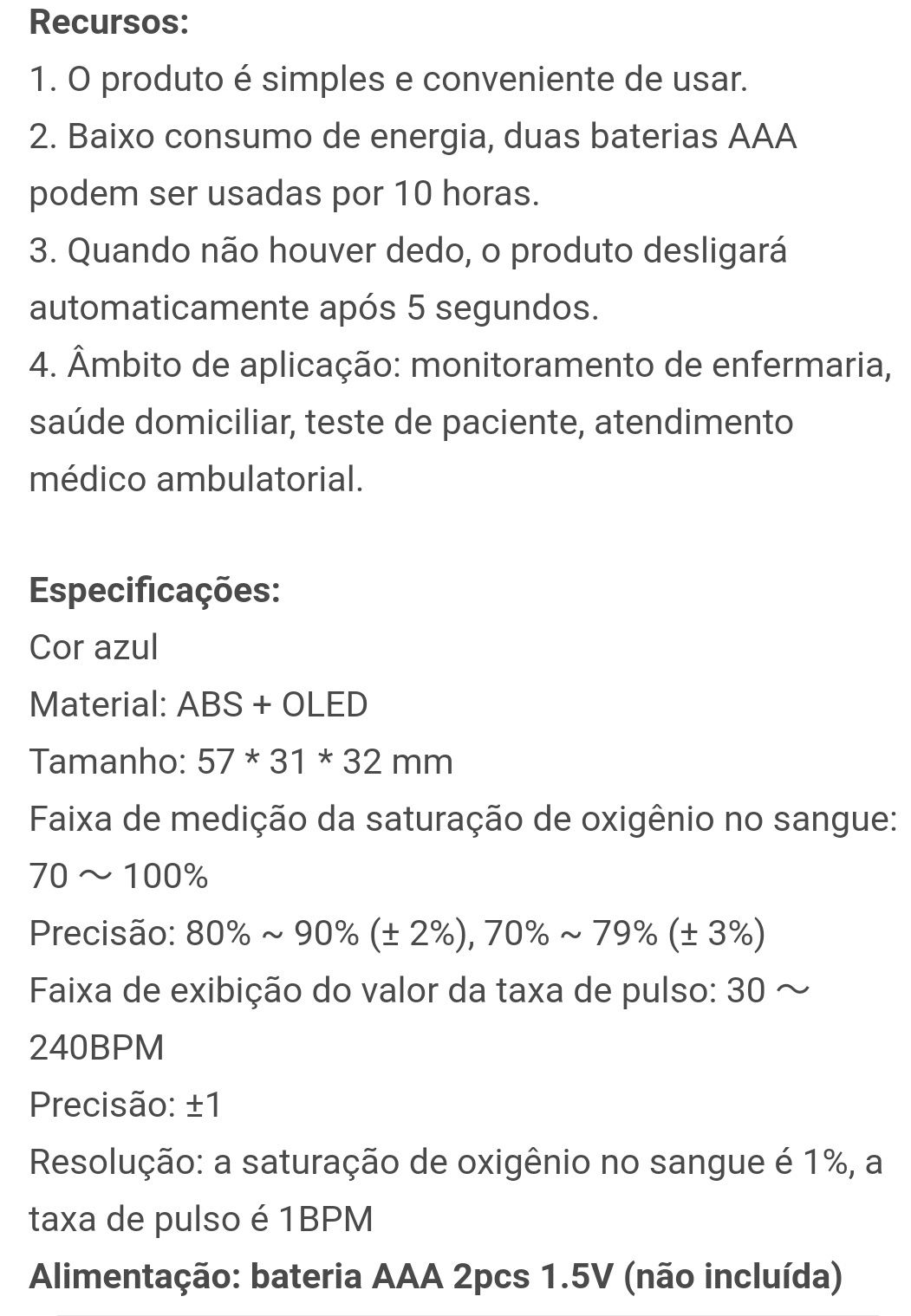 Oxímetro de dedo Digital NOVO

NOVO