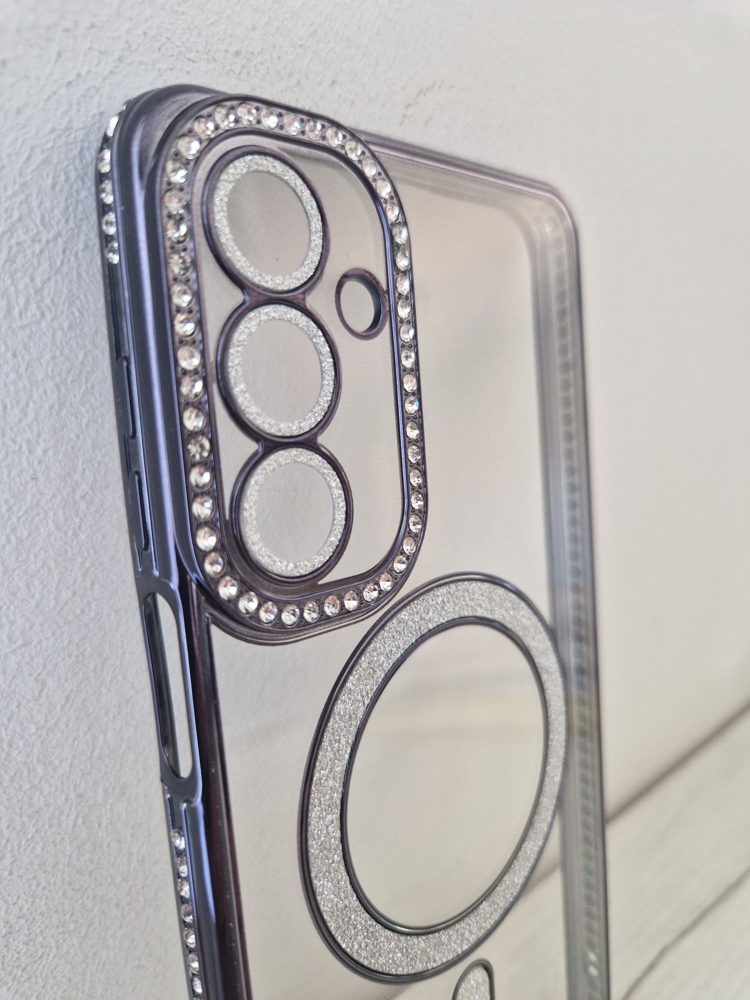 Bling Magsafe Case do Samsung Galaxy A16 4G/5G Czarny