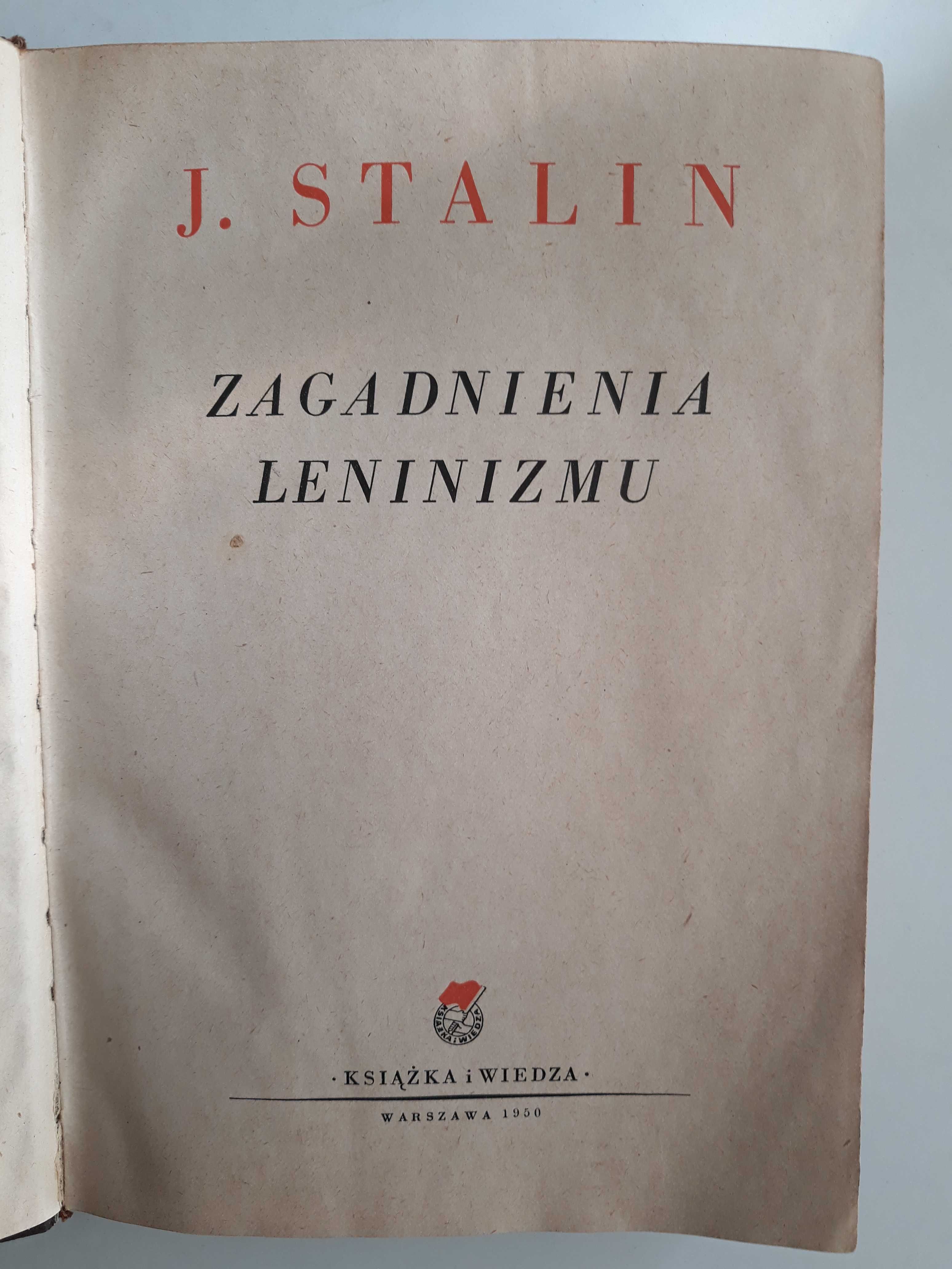 J. Stalin Zagadnienia Leninizmu 1950 UNIKAT