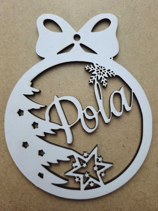 7 sztuk Bombka z imieniem Świąteczna personalizowana zawieszka