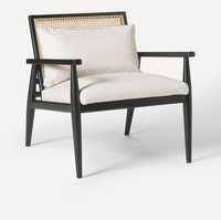 Fotel z litego drewna brzozowego Manuell Westwing Collection