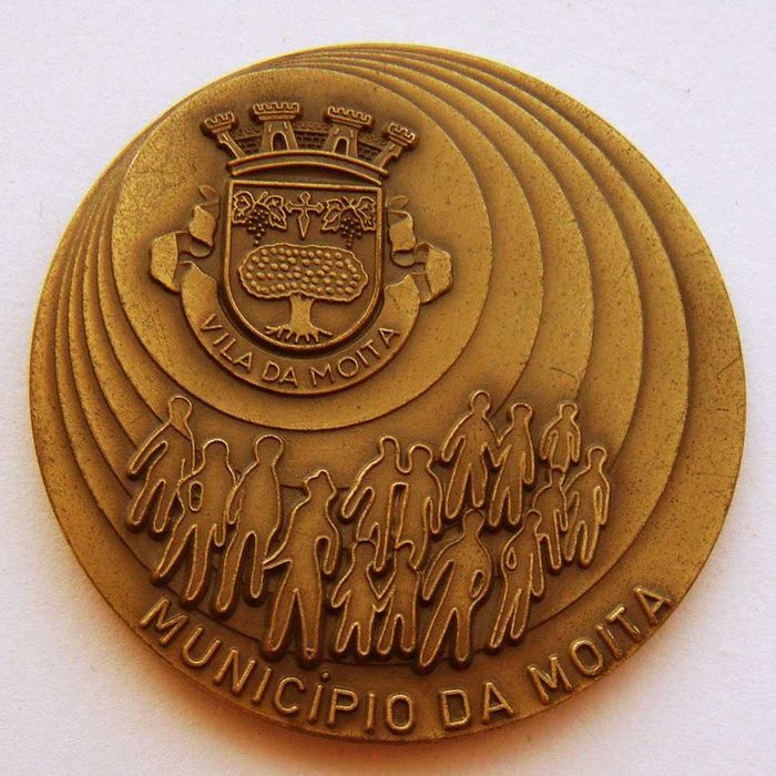 Medalha de Bronze Barcos Brasão Município da Moita
