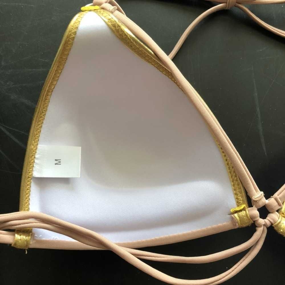 Bikini Stringi Strój Kąpielowy Wiązany Push-Up Damski Kostium Plaża M