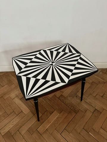 Stolik kawowy PRL, lata 60-te, patyczak, super design, vintage