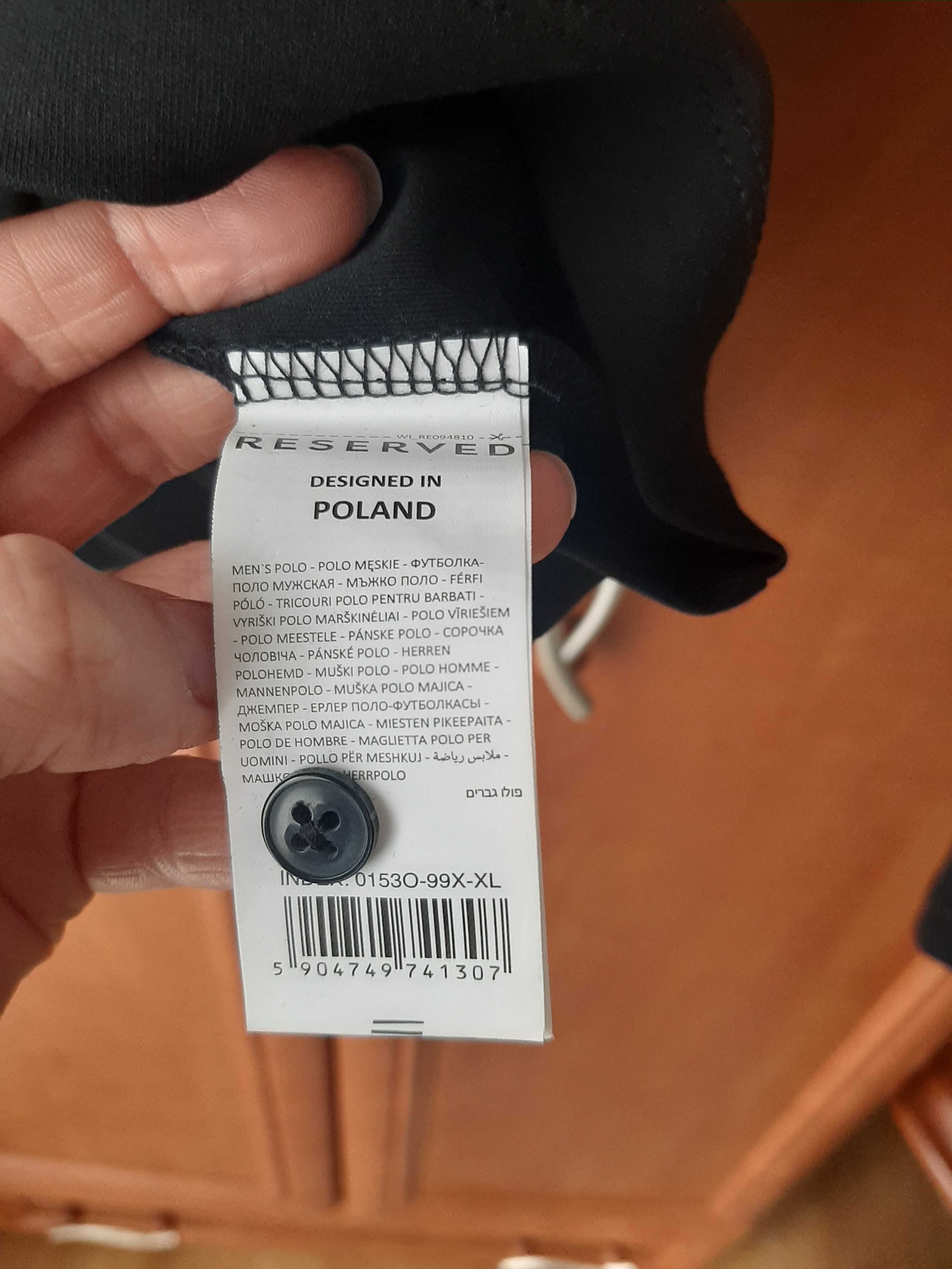 Bluzka longsleeve czarna polo bawełna