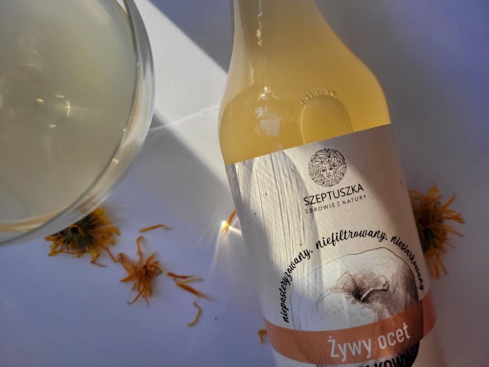 Żywy ocet jabłkowy, eko, naturalny, Szeptuszka 500 ml!